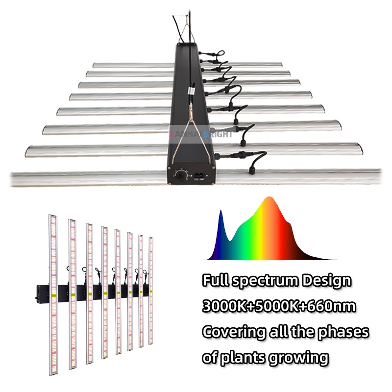Led Grow Light 8 Bar 2835/LM301B/301H 640W Full Spectrum Dimming For Indoor Garden Phytolamp Plants Greenhouse Tent